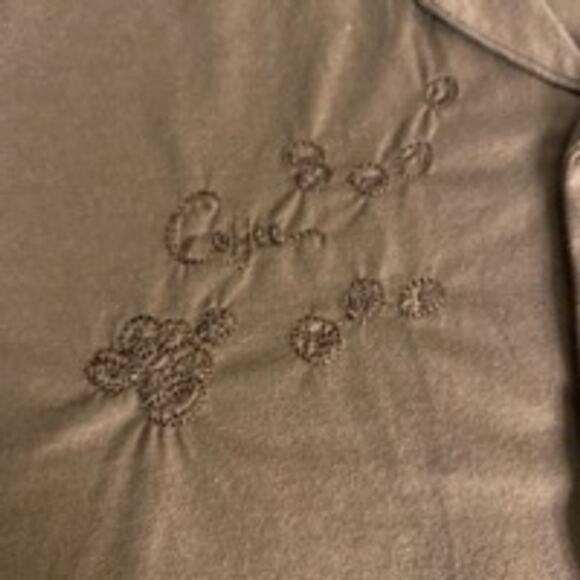 Cafe Aesthetic Embroidered Coffee Shirt Brown Vox Populi Button Up Large - Picture 4 of 10